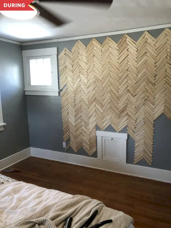 Before and After: This $100 Bedroom Accent Wall Uses an Unexpected Material