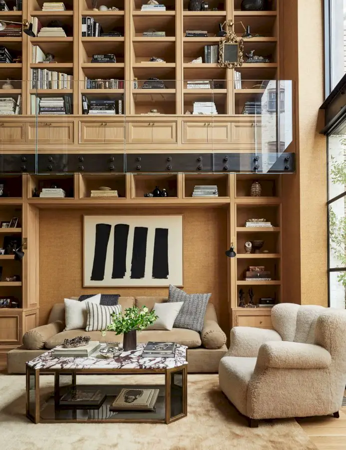 nate-berkus-&-jeremiah-brent’s-nyc-townhouse-has-a-dreamy-double-height-wall-of-books