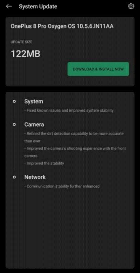 OnePlus 8/ 8 Pro getting new software updates, but no mention of a display fix