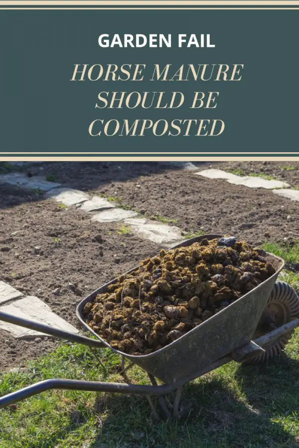 Epic Garden Fail: Horse Manure Should Be Composted