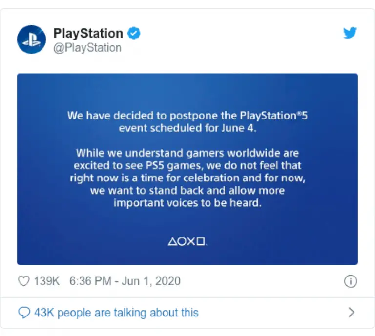 PlayStation 5: Sony postpones games event due to US protests