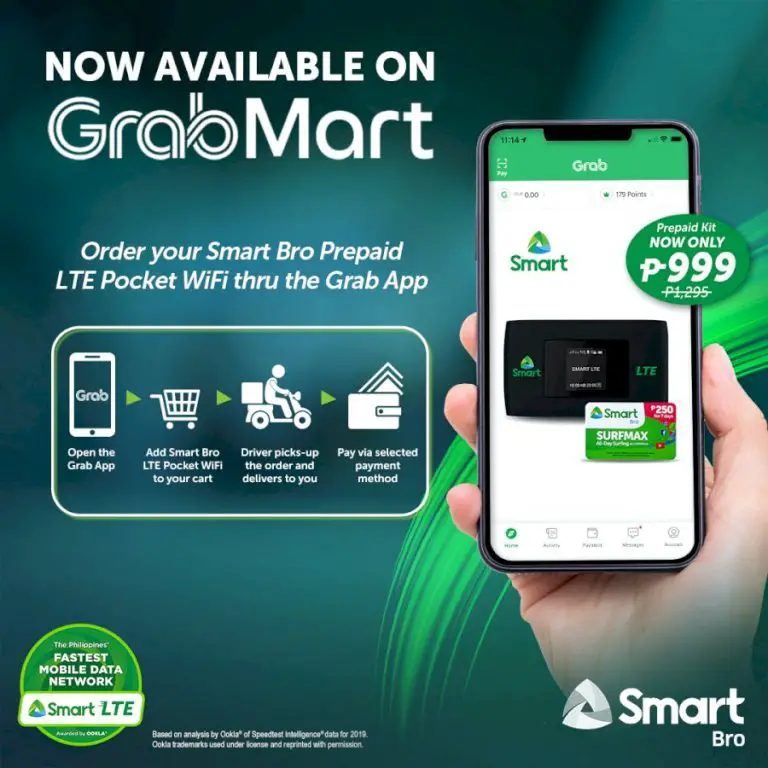 SmartBro x GrabMart: Get a Smart Bro LTE Pocket WiFi delivered to your doorstep via GrabMart