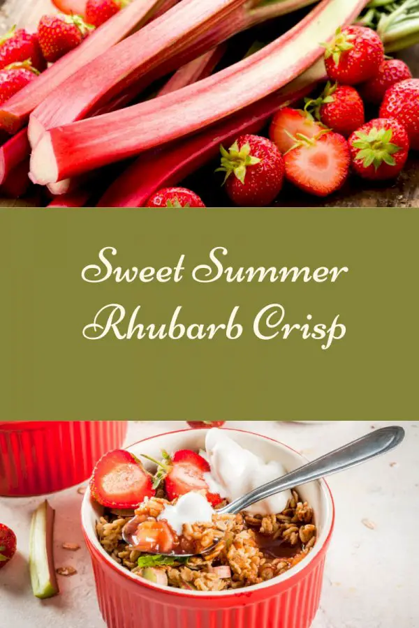 Sweet Summer Rhubarb Crisp – A Rhubarb Summer Dessert To Die For