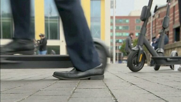 Teens ride hired Tees Valley e-scooters on A19