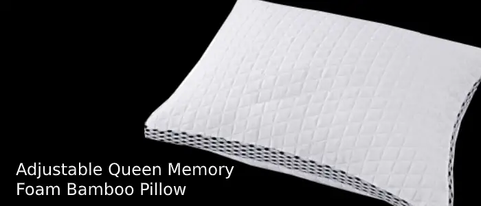 Adjustable Queen Memory Foam Bamboo Pillow