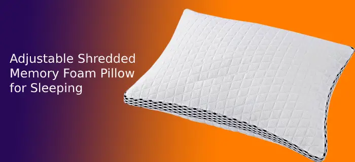 Adjustable Shredded Memory Foam Pillow for Sleeping