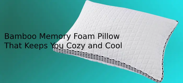 A Bamboo Memory Foam Pillow That Keeps You Cozy and Cool