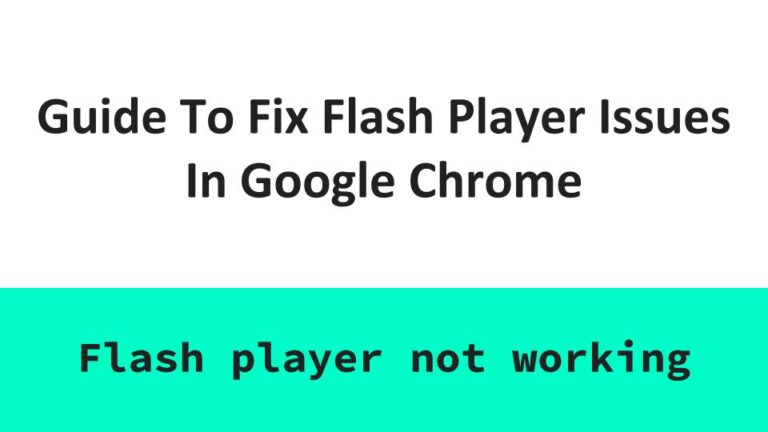 How to fix Flash Player issue in Chrome