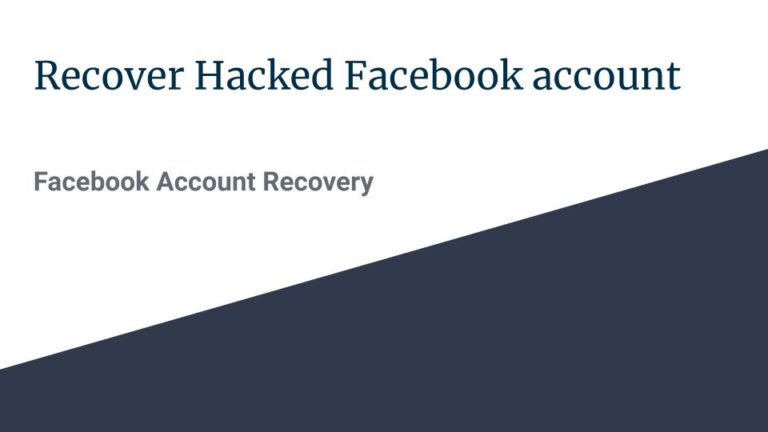 How to recover Hacked Facebook account with ease
