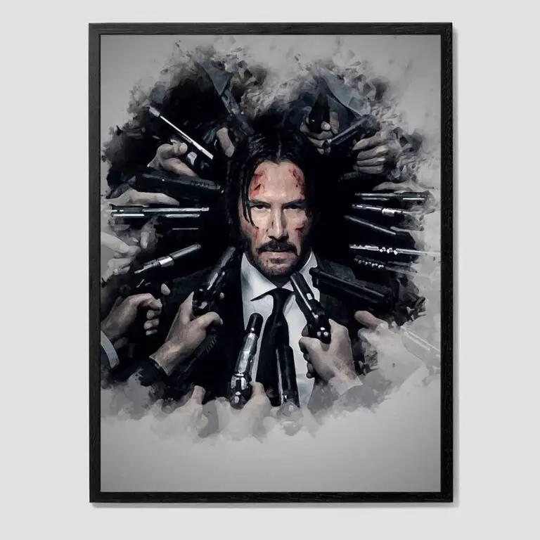 John wick Wall poster art Abstract art, Minimal Art, Calligraphy Art, Poster Art By Temprasco