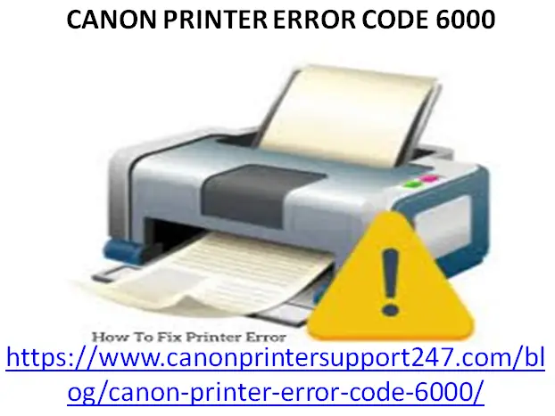 Fix Canon Printer Error Code 6000