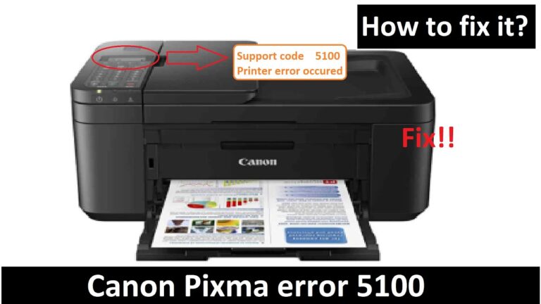 How to Fix Canon error code 5100