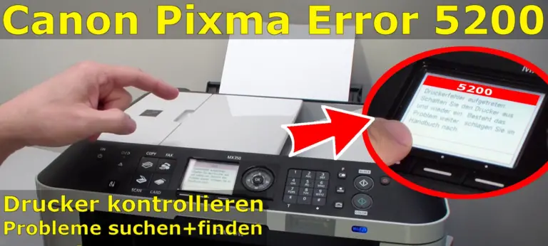 How to resolve Canon printer error code 5200.