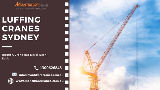 TYPES OF CONSTRUCTION TOOLS LIKE LUFFING CRANES SYDNEY FOR BUSINESS