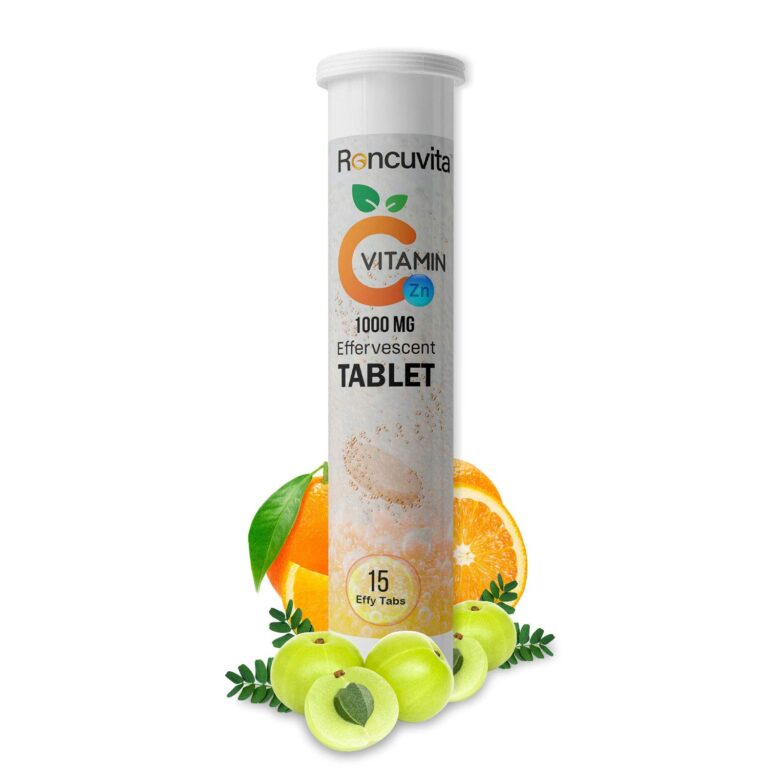 RONCUVITA Natural Vitamin C 1000mg and Zinc   Effervescent Tablets