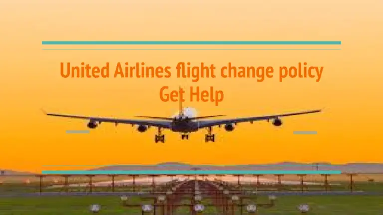 United Airlines flight change policy