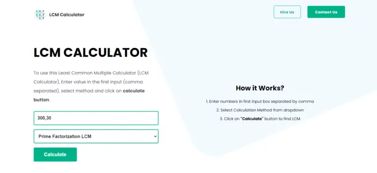 Best Online LCM Calculator