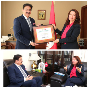Sandeep Marwah Honoured for his Services to Indo Tunisia Relations