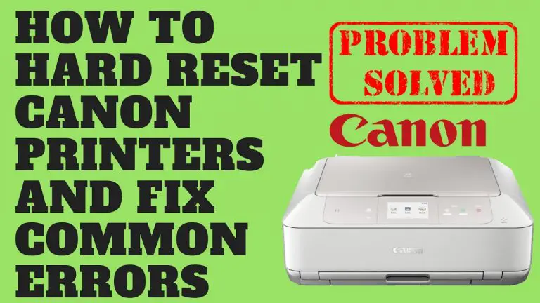 Steps To Fix Canon Printer Error Code 802