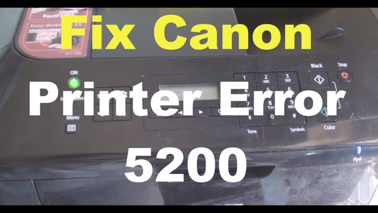 Solution To fix Canon Printer Error 5200