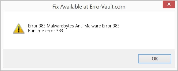 Fix Error 383 – Malwarebytes for Windows Support