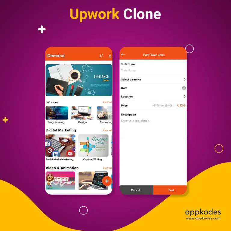 On Demand business with Upwork clone