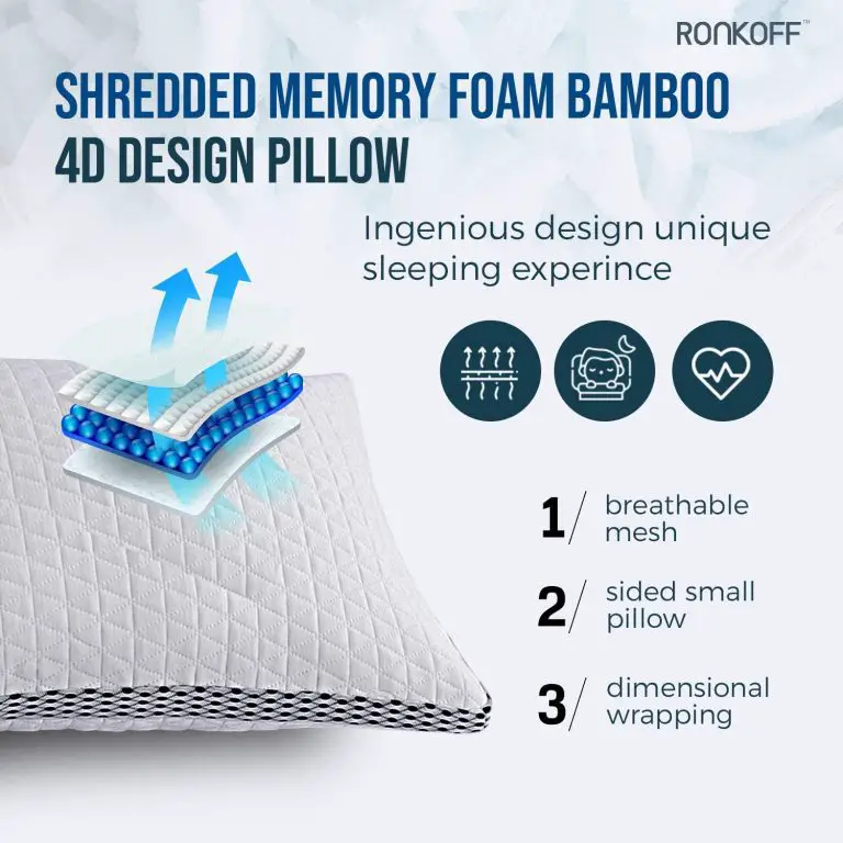 Bamboo Cooling Hypoallergenic Sleep Pillow for Back and Side Sleeper – Queen Size RANK OFF