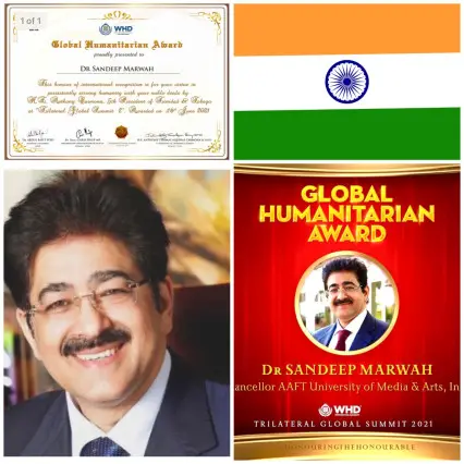 Global Humanitarian Award for Sandeep Marwah