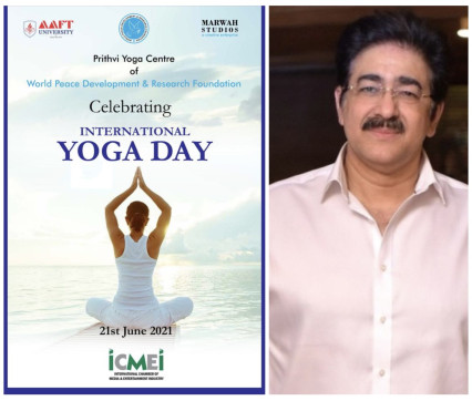 Sandeep Marwah Briefed About Yoga Activities at Marwah Studios