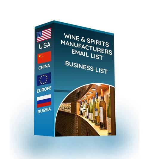 Buy Wine & Spirits Manufacturers Email List in USA,Europe,China