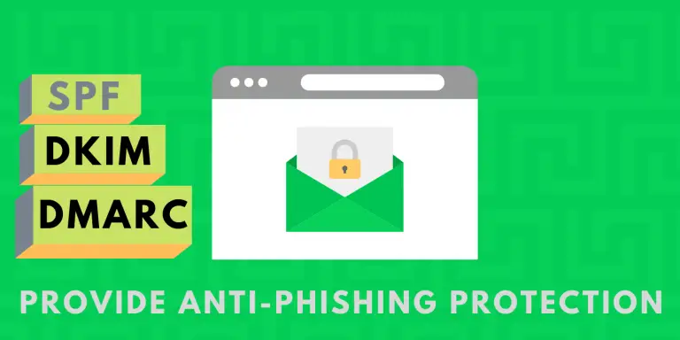 SPF, DKIM, and DMARC Provide Anti-Phishing Protection.