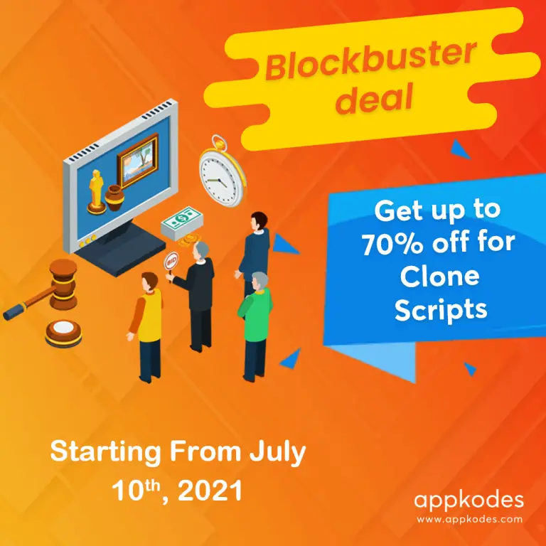 Enjoy Up to 70% off on your desired clone scripts