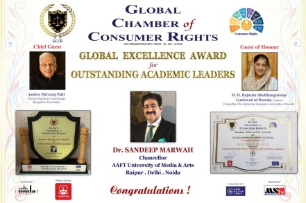 Sandeep Marwah Honored with Global excellence Award for Education