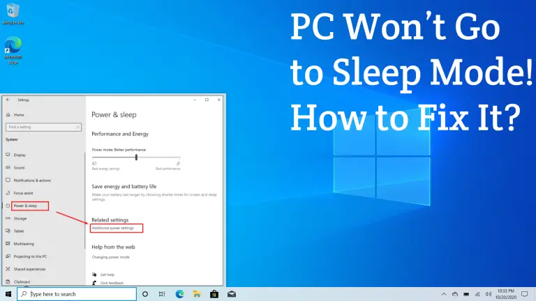 PC Won’t Go to Sleep Mode! How to Fix It?