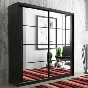 Buy Resonable Price DELTA BLACK WARDROBE in UK | MN Furniture UK