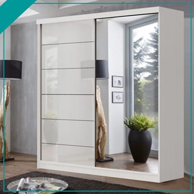 Buy Affordable Price Infinity White Wardrobe in the UK | MN Furniture