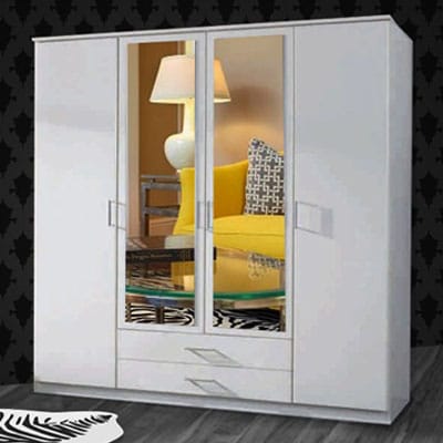 Buy Affordable Price LONDON WHITE WARDROBE in the UK | MN Furniture