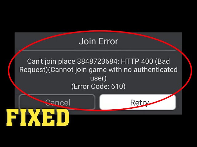 How to fix Roblox Error Code 610 issue?