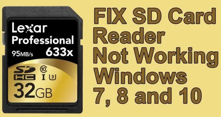 How to fix SD Card Reader Not Working on Windows 10