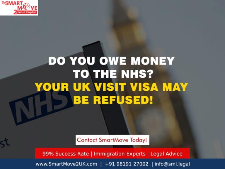 If you owe money to the NHS Your UK Visit Visa may get refused