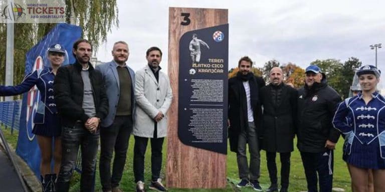 Croatia Football World Cup Tickets: Zlatko Kranjcar honouring plate showed at Dinamo juniors ground