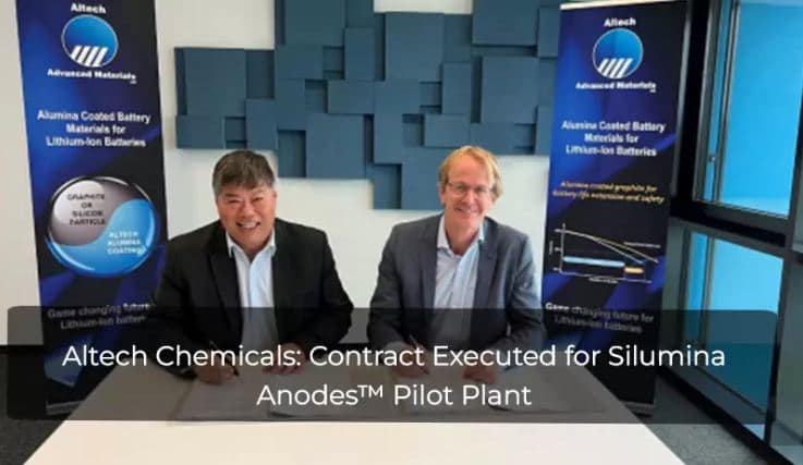 Altech Chemicals: Contract Executed for Silumina Anodes™ Pilot Plant