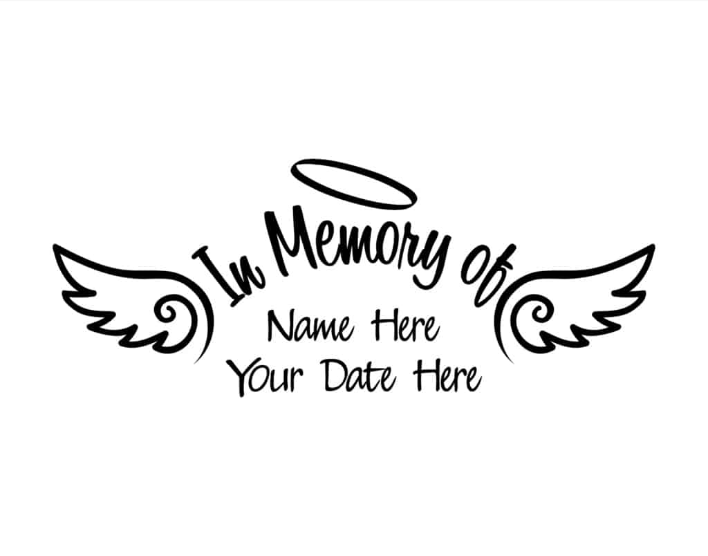 In Memory of Window Decals for Vehicles-3508e015