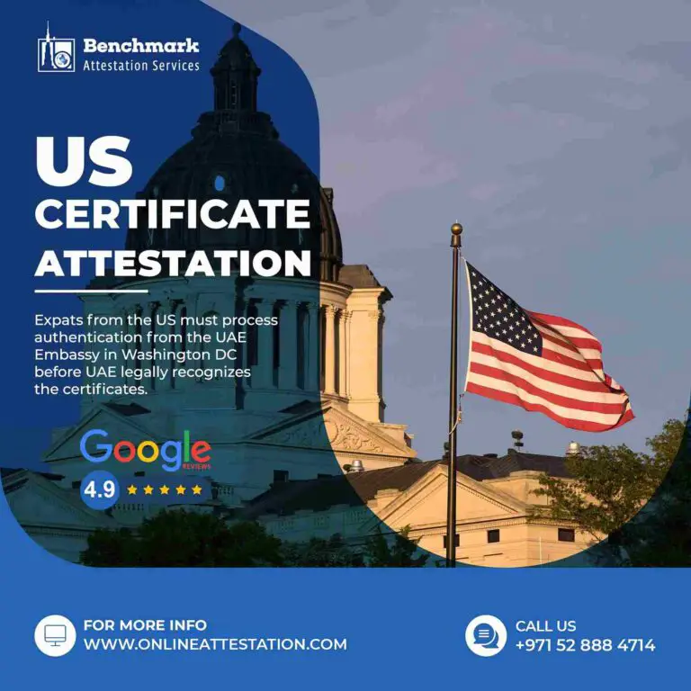 US CERTIFICATE ATTESTATION