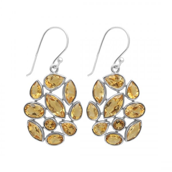 Buy Beautiful Marquise Cut Citrine Earring From Rananjay Exports