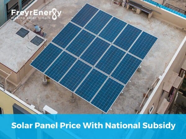 Solar panel price in Telangana with National subsidy: