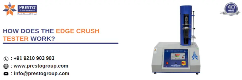 How does the edge crush tester work