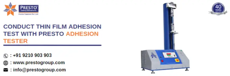 Conduct Thin Film Adhesion Test With Presto Adhesion Tester