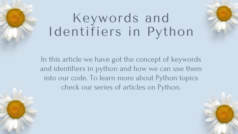 Ten Gains from Using Python Identifiers