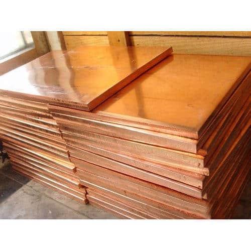 Solid copper earth plates